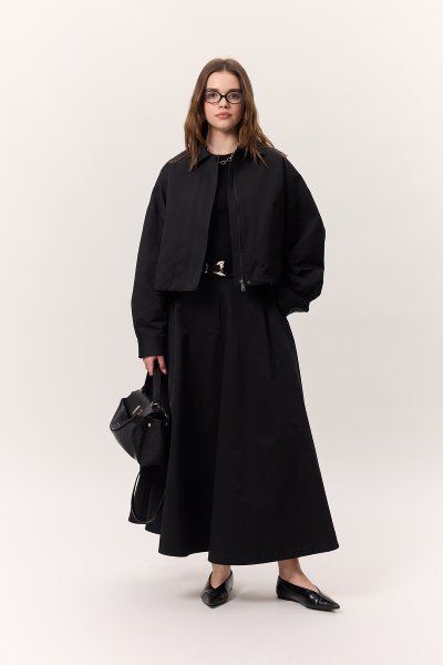 PREMIUM ZIPPERED JACKET BLACK 