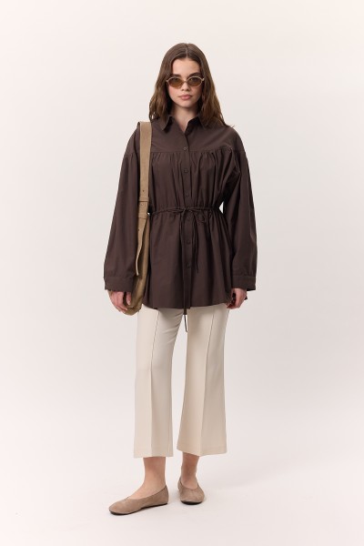 DRESSING DETAIL TUNIC BROWN 