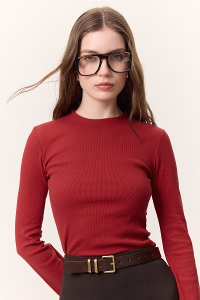 EVAZE KOLLU BODY KIRMIZI 