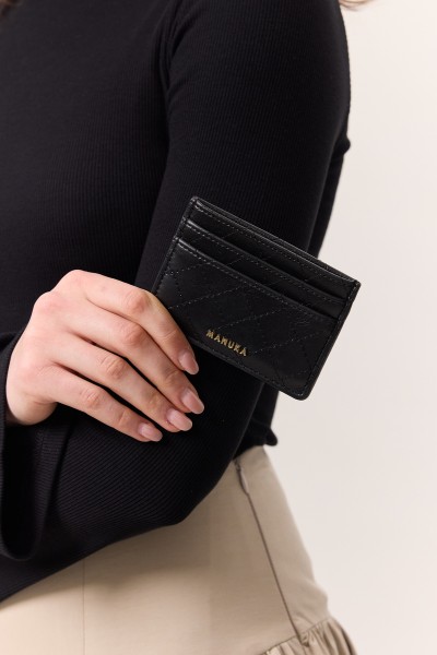 KAPİTONE KARTLIKLI CÜZDAN SİYAH 