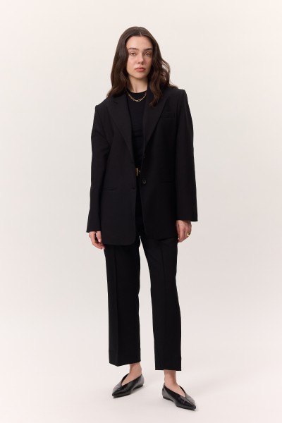 STRAIGHT CUT PANTS BLACK 