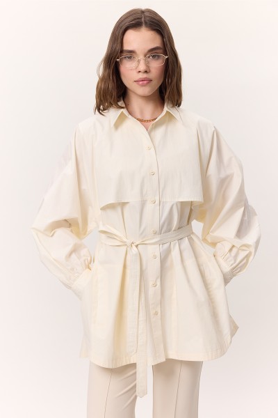 TRENCH DESIGN SHIRT BUTTER 