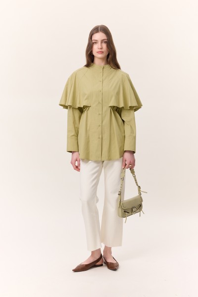 CAPED DESIGN SHIRT SAGE 