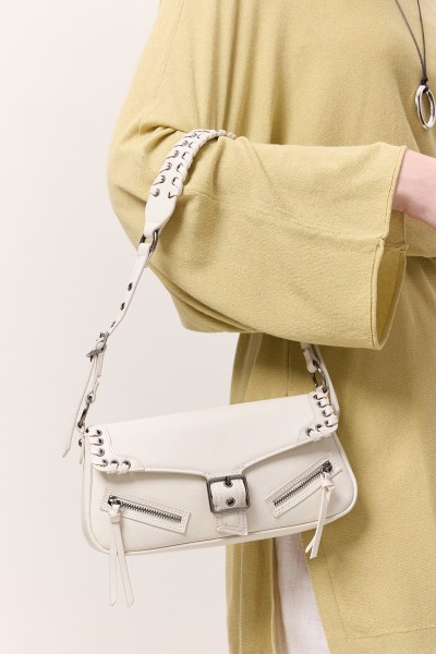 TOKA DETAYLI OMUZ ÇANTASI EKRU 