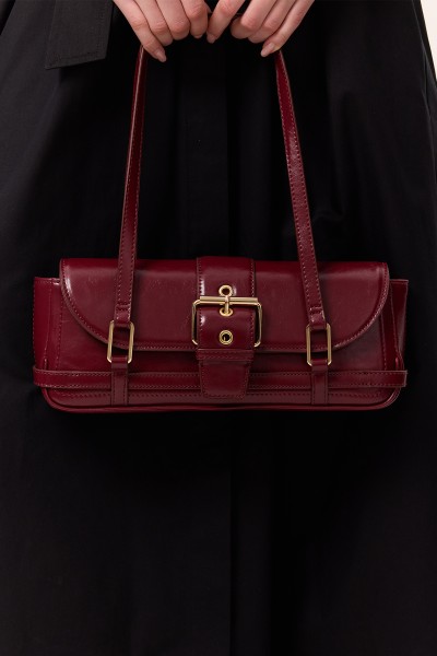 MICA BAGUETTE BAG BURGUNDY 