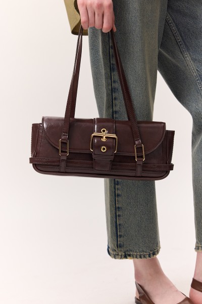 MICA BAGUETTE BAG BROWN 