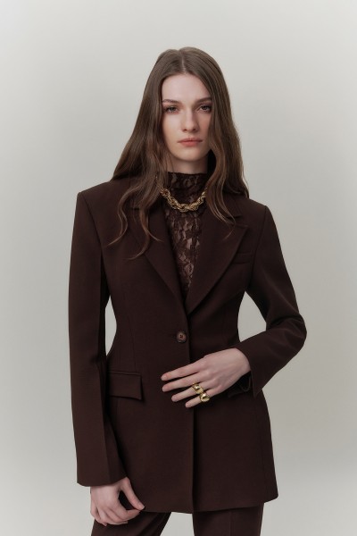 PREMIUM VATKALI FIT CEKET KAHVERENGİ 