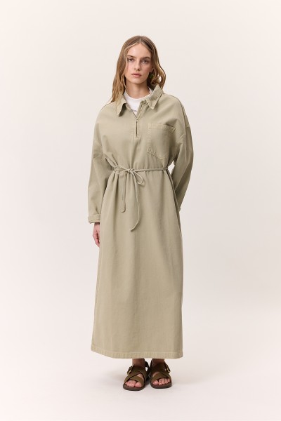 YAKA DETAYLI DENİM ELBİSE ÇAĞLA 