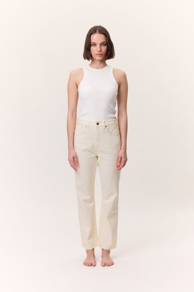 YÜKSEK BEL FLARE PAÇA JEAN EKRU 