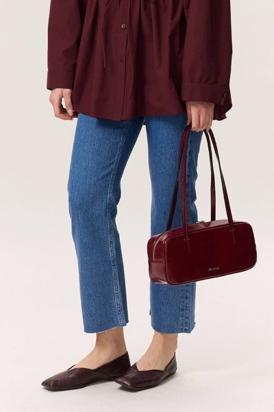 FRENCH BAGUETTE BAG BURGUNDY 