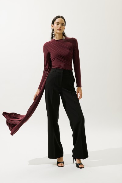 CLOTHES DETAILED BLOUSE CLARET RED 