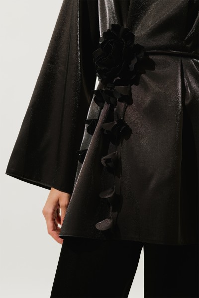 BLACK BELT WITH FLOWER CLUSTER 