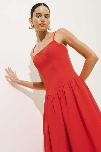 APRIL EVENING DRESS RED 