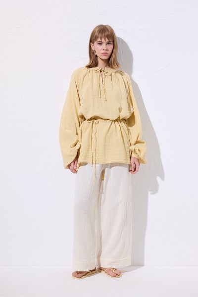 MUSLIN BLOUSE YELLOW 