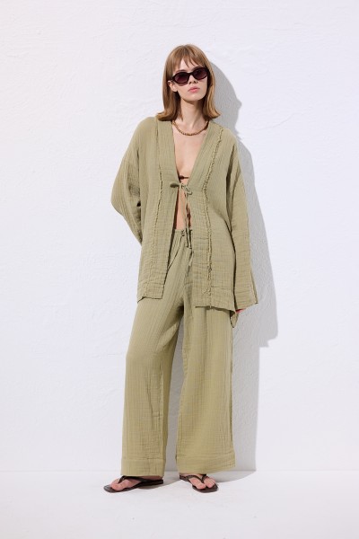 MÜSLİN GENİŞ KOLLU KİMONO ADAÇAYI 