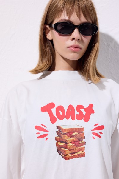 PRINTED SHORT SLEEVE T-SHIRT TOAST 