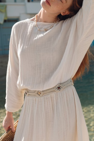 RUSTIC BRAIDED BELT NATURAL 