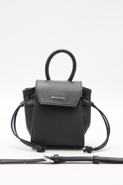 KANVAS KAPAKLI MİNİ ÇANTA LACİVERT 