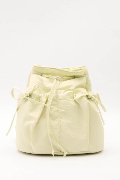 BÜZGÜ DETAYLI SIRT ÇANTASI SARI 