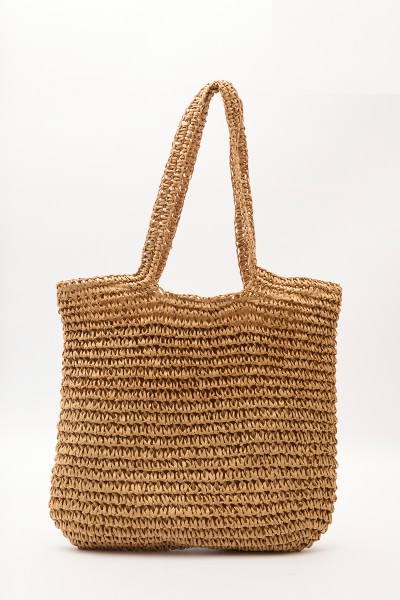 MEDIUM WICKER HAND BAG NATURAL 