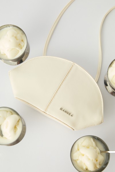 POLLY BAG WITH TIE DETAIL VANILLA  