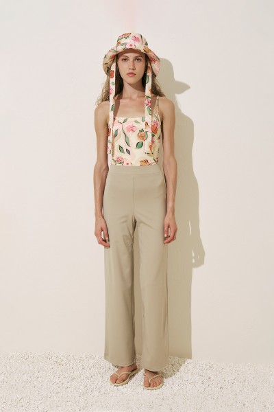 GENİŞ UZUN PAÇA MAYO PANTOLON YEŞİL 