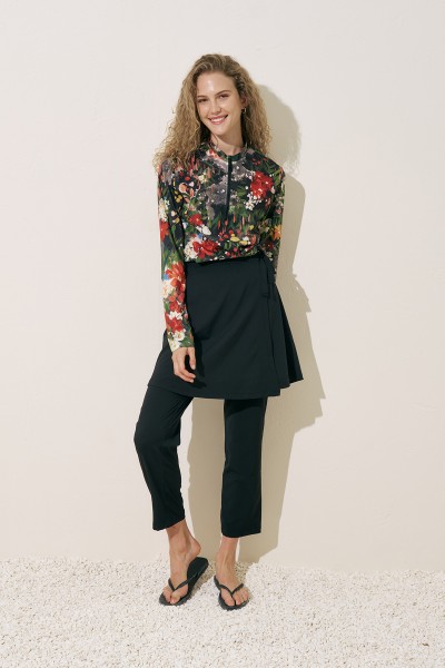 DESENLİ ANVELOP TESETTÜR MAYO DARK GARDEN 