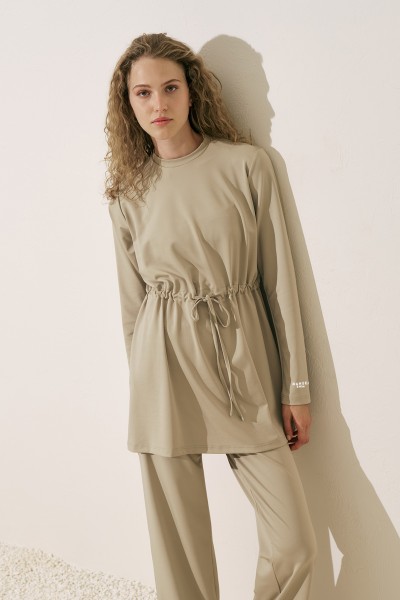 ADJUSTABLE-WAIST MODEST SWIMSUIT GREEN 