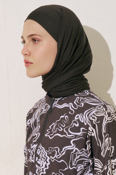 BONNET TIE SWIMSUIT SHAWL BROWN 