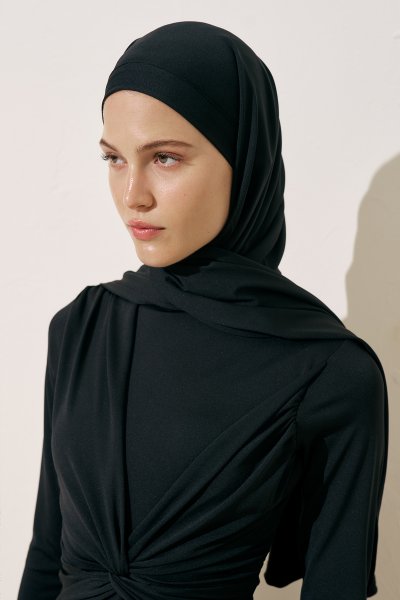 BONNET TIE SWIM SHAWL BLACK 