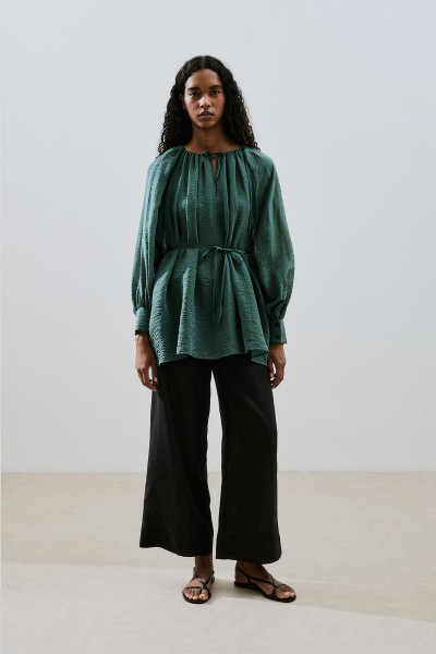 WIDE CUFFED BELT TUNIC GREEN 