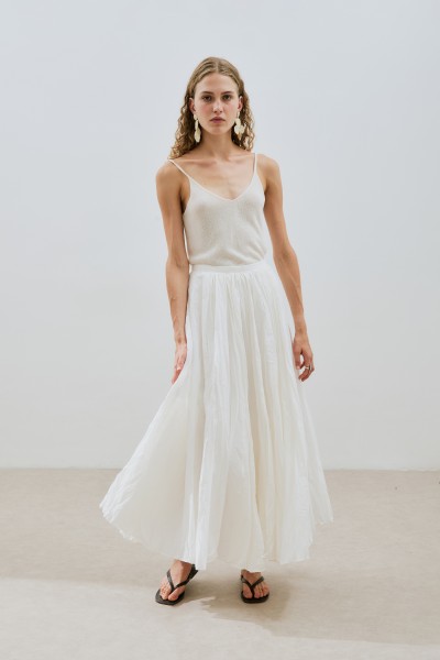 PILISE MAXI SKIRT ECRU 