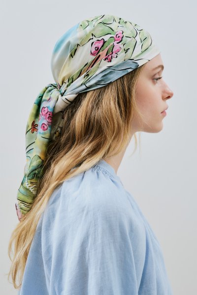 SATEN DESENLİ ŞAL SUMMER HOLIDAY 