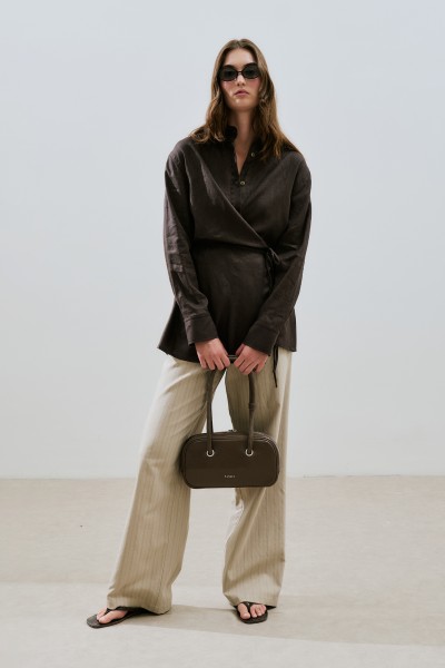 LINEN BINDING SHIRT WITH DETAILS 