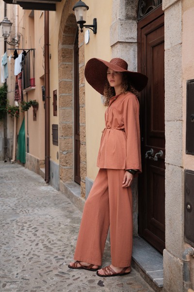 DOKULU BAĞLAMALI PANTOLON TARÇIN 