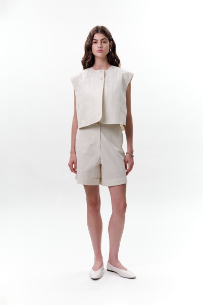 POCKET BELT SHORTS STONE 