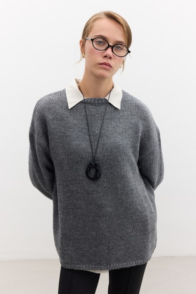 OVERSIZE SWEATER ANTHRACITE 