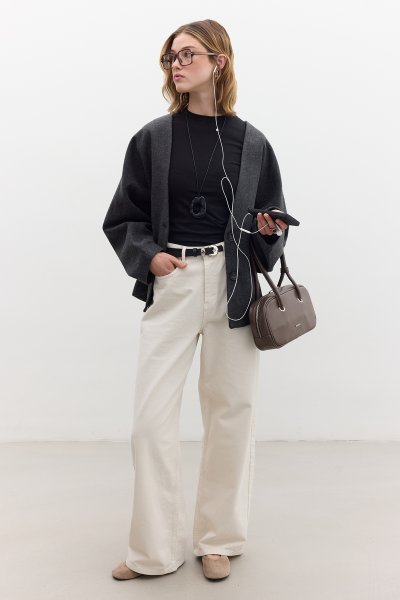 DOUBLE BUTTON CACHET JACKET ANTHRACITE 