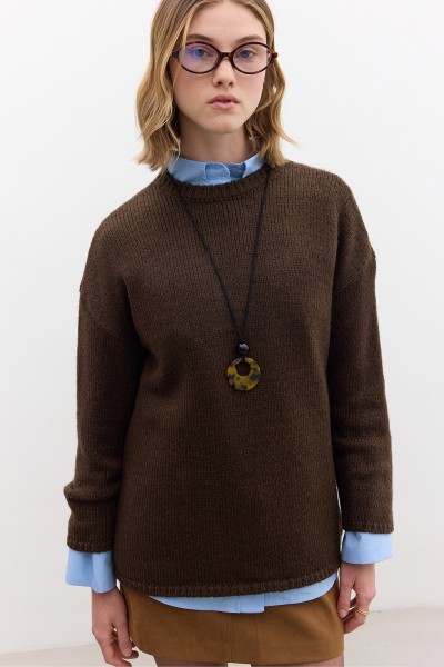 OVERSIZE SWEATER BROWN 