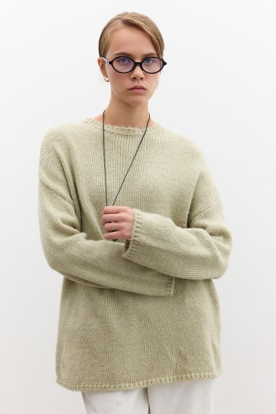 OVERSIZE SWEATER SOFT GREEN 