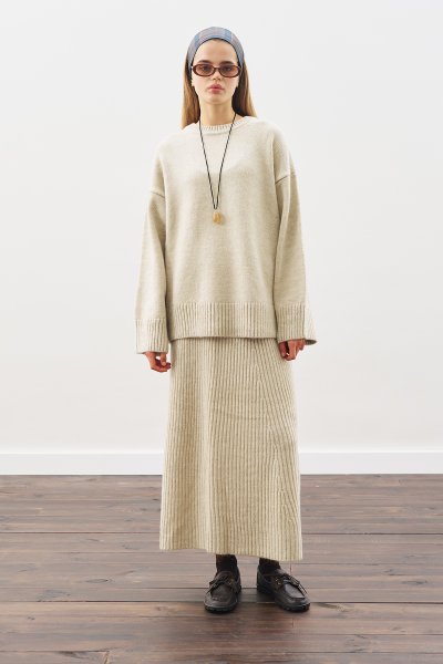 TRİKO KLOŞ ETEK BEJ 