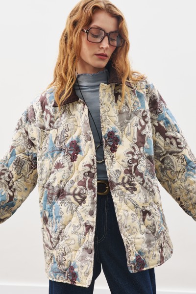 KAPİTONELİ DESENLİ MONT SARI 