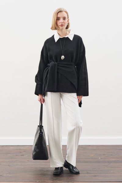 CHUNKY OVERSIZE KAZAK SİYAH 