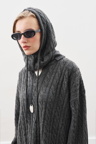 KNITWEAR BALAKLAVA ANTHRACITE 