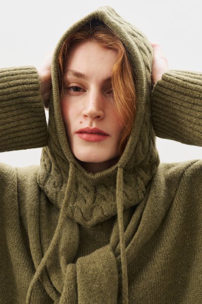 KNITWEAR BALAKLAVA DARK GREEN 