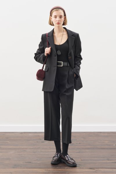 KUŞAKLI TEK DÜĞMELİ BLAZER CEKET SİYAH 