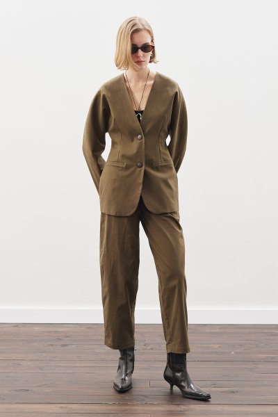 BARREL TROUSERS KHAKİ 