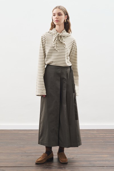 ETEK GÖRÜNÜMLÜ PANTOLON KOYU YEŞİL 