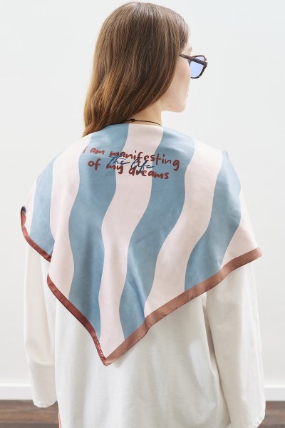 PATTERNED MEDIUM SATIN SCARF DREAM 