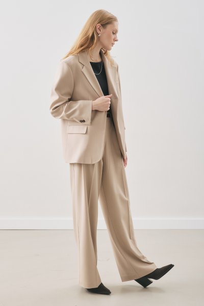 DINA PİLE DETAYLI PANTOLON BEJ 
